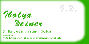 ibolya weiner business card